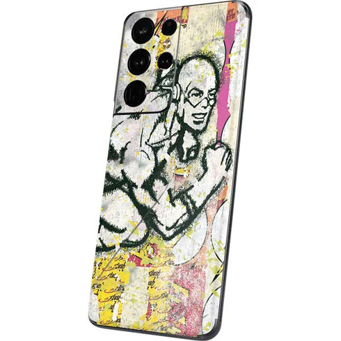 DC Comics The Flash Retro Abstract Running Pose Galaxy S21 Ultra 5G Skin